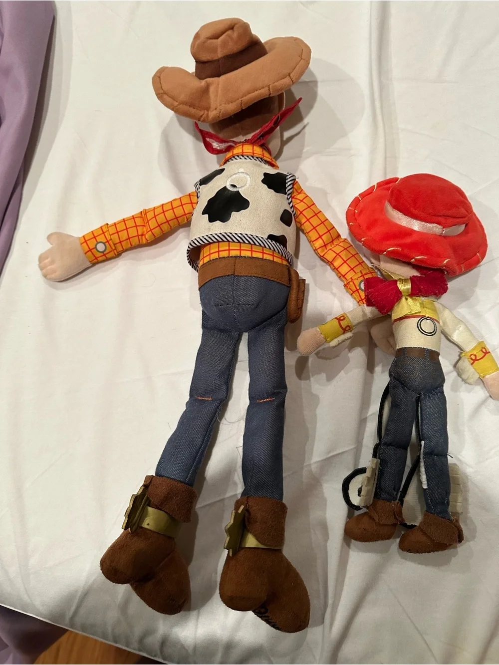 Disney Woody and Jessie Plush Duo in Brown, Red, Yellow and Blue